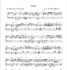 Jireh piano sheet music