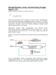Check spelling or type a new query. Menghidupkan Lampu Kalimantang Dengan Bateri 12v