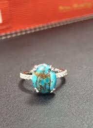 Gorgeous And Very Unique Turquoise Diamond Ring Etsy Turquoise Diamond Rings Turquoise Jewelry Rings Turquoise Stone Jewelry