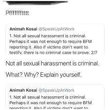 It also is not uncommon for victims of sexual harassment to have difficulty sleeping,﻿﻿ getting up in the morning, eating, exercising, or doing anything that they used to consider fun. Here S Why Sexual Harassment Isn T A Crime Speakupatwork