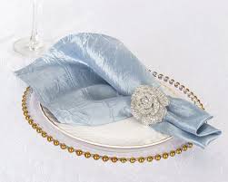 Machine dry at low temperature or hang dry, and remove as soon as the cycle is complete, remove promptly from drying cycle to avoid wrinkles, if ironing is needed, use. Dusty Blue Crushed Crinkle Taffeta Napkins Linens Table Napkin Wholesale