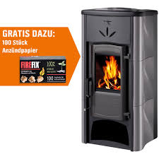 Firefix Kaminofen Jubileo Schwarz 6 Kw Eek A Gratis Anzündpapier