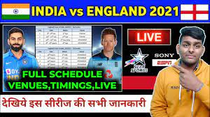 Here is the full schedule of india vs england 2021. India Vs England 2021 Full Schedule Venues Timings Squads England Tour Of India 2021 Youtube