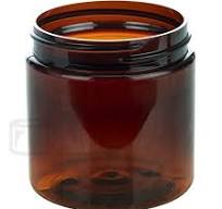 4oz Amber PET Plastic Straight Sided Jar 58-400 Neck Finish (760/case)