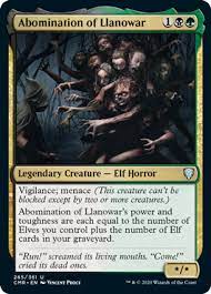 Abomination of llanowar's power and toughness are each equal to the number of elves you control plus the number of elf cards in your graveyard. Abomination Of Llanowar Commander Legends Gatherer Magic The Gathering