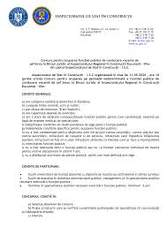 Organism de control in domeniul calitatii constructiilor, disciplinei in urbanism, supravegherii pietei produselor pentru constructii si avizarii investitiilor din fonduri publice. Https Www Isc Web Ro Files 2020 Personal Anunt 20site 20concurs 20sef 20birou10042020 Pdf