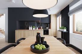 Decoration Cuisine Melangez Le Noir Le Blanc Et Le Bois Amenagement Cuisine Decoration Cuisine Cuisine Moderne
