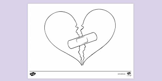 Animal coloring pages for kids are an excellent way to learn about these or those animals who inhabit our planet. Free Broken Heart Colouring Sheet Colouring Colouring Sheets