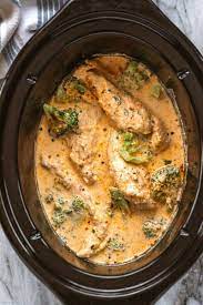 Slow Cooker Garlic Chicken Alfredo With Broccoli Dinner Recipes Crockpot Low Carb Crockpot Chicken Crockpot Recipes Slow Cooker
