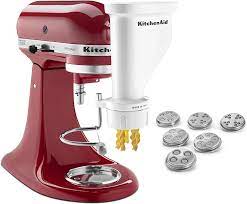 Having put your kitchenaid stand mixer to work, you probably want to try some attachments that will help you make healthier homemade foods. Amazon Com Kitchenaid Ksmpexta Gourmet Pasta Press Attachment With 6 Interchangeable Pasta Plates White Kitchen Dining