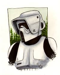 Biker Scout Commission By Ragelion On Deviantart Star Wars Art Drawings Star Wars Art Star Wars Awesome