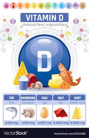 Cholecalciferol Vitamin D Food Icons Healthy Vector Image On Vectorstock Vitamin D Foods Vitamins Vitamin D