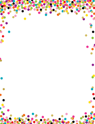 Confetti Blank Chart Borders For Paper Scrapbook