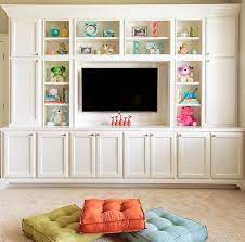 Marker Girl Home Kids Playroom Storage Family Room Design Bookshelves Built In