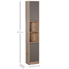 Maybe you would like to learn more about one of these? Homcom Mdf 6 Tier Tall Bathroom Storage Cabinet Brown Grey Aosom Uk