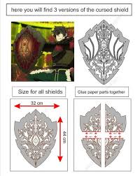 Hero Of The Shield Pattern Cursed Rage Shield Cosplay Costume Etsy Anime Cosplay Hero