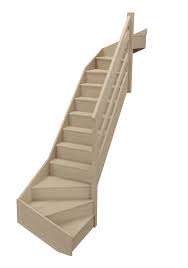 2 limons traditionnels en bois avec décor rosace. Escalier 1 4 Tournant Bas Et Haut Droit Bois Hetre Soft Wood 14 Mar Hetre L 80 Leroy Merlin