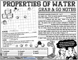 Grab And Go Notes Properties Of Water Science Education Fun Science Printable Worksheets