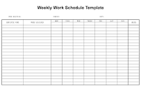 Blank Monthly Work Schedule Template | Schedule template, Weekly ...