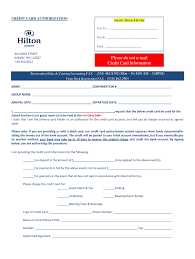 Sensitive information should never be posted to an faq form. Hilton Albany Credit Card Authorization Fill Online Printable Fillable Blank Pdffiller