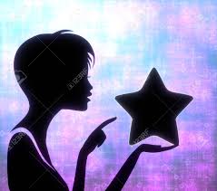 Image result for images girl looks at star silhouette