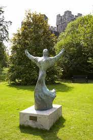 Sculpture Aeriel Life Size Bronze Angel With Outstretched Wings Garden Statue By Sculptor Ginger Gilm Garden Sculptures For Sale Yard Sculptures Sculpture