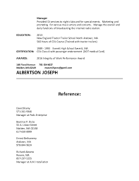Copy of your valid dot medical card (medical card only, not the long form). Resume Albertson Joseph