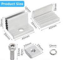 Amazon.com: YOUEON 10 Pcs 35-50mm Adjustable Solar Panel End ...