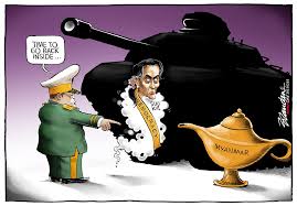 42,357 democracy cartoons on gograph. Cartoon Myanmar Democracy Genie Back In The Bottle