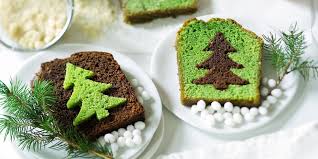 Des Cakes Surprise Chocolat Pistache En Forme De Sapins Pour Noel Recette De Noel Facile Un Cake Cake Surprise