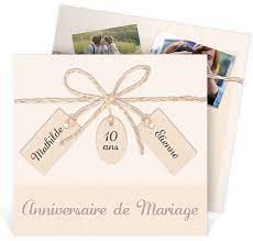 Invitation Anniversaire De Mariage Pour Celebrer Vos 10 Ans De Mariage Avec Un Faire Anniversaire De Mariage Carte Anniversaire Anniversaire De Mariage 10 Ans