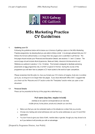 Learning how to write a resume is crucial to your job search. Msc Marketing Practice Cv Guidelines As Part Of Application