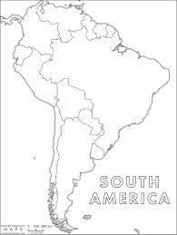 South America Coloring Map In 2020 South America Map Map Geography For Kids
