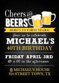 Cheers Beers For 40 Years Invitation Digital File Only Etsy Beer Birthday Party 40th Birthday Parties 40th Birthday