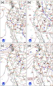 Surface Synoptic Charts At 1200 Utc A 6 B 9 C 14