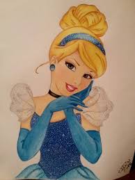 Disney Cinderella Coloured Pencils Draw 2018 Prestvalart 84 Cartoon Drawings Disney Easy Disney Drawings Color Pencil Drawing Draw two curved lines extending from the face, outlining the neck and upper portions of the arms.