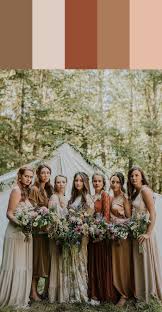 Neutral Mismatched Bridesmaid Dress Color Palette To Use For Your Entire Wedding Image By C Bridesmaid Colors Fall Bridesmaid Dresses Bridesmaid Color Scheme
