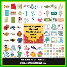You can also use cricut cartridges to access patterns and fonts without any online access at all. Most Popular Cricut Cartridges List Scrap Me Quick Designs