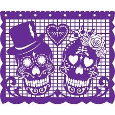 Silhouette Design Store View Design 57436 Papel Picado Amor Eterno Papel Picado Day Of The Dead Party Mexican Art