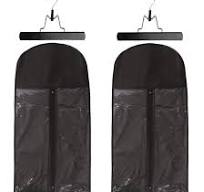 2 Pack Hair Extension Storage Bag Hair Extension Hanger Strong Holder Dust-Proof Portable Suit with Transparent Zip Up Closure- Lightweight, ...