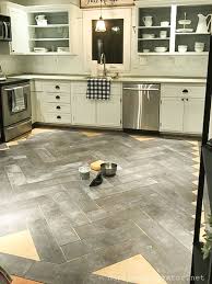 Peel And Stick Floor Tile In The Kitchen A Gorgeous Budget Friendly Diy Diy Kitchen Flooring Cheap Kitchen Floor Diy Kitchen Renovation