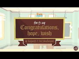Maybe you would like to learn more about one of these? How To Say Congratulations Hope Wish Komik Digital Pembelajaran Bahasa Inggris Youtube