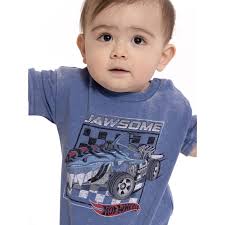 Hot Wheels Baby Boy Graphic Mineral Washed Romper , Sizes 0/3 Months -24  Months
