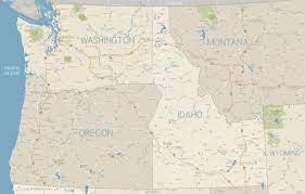 Pacific Northwest Map Outline 4 422 Pacific Northwest Map Illustrations Clip Art Istock