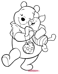 Winnie the pooh and piglet coloring pages. Disney Valentine S Day Coloring Pages Disneyclips Com