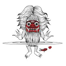 Galungan Peace Love And Sea Bali Galungan Barong Illustration Draw Sketch Surfart Instaart Surfl My Drawings Illustration Drawings