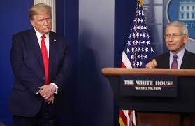 كشف كبير خبراء الأمراض المعدية ب الولايات المتحدة أنتوني فاوتشي ، أن الرئيس السابق دونالد ترامب ضغط عليه لتقديم المزيد من التوقعات الإيجابية حول مسار جائحة كورونا ، موضحاً انه في عدد من المرات وعندما كنت أقدم بيانا فيه وجهة نظر متشائمة للاتجاه الذي نسير فيه، كان ترامب. ØªØ±Ø§Ù…Ø¨ ÙØ§ÙˆØªØ´ÙŠ Ø´Ø®Øµ ÙŠÙ†Ø´Ø± Ø§Ù„Ø°Ø¹Ø± Rt Arabic