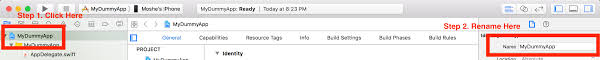 How Can I Change The Name Of My Ios Project Stack Overflow