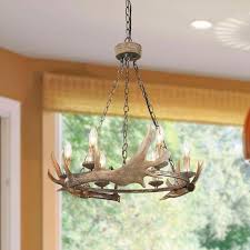 Shop Wayer 6 Light Rustic Antler Chandelier For Kitchen Livingroom Bedroom Overstock 28472593
