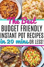 The Best Budget Friendly Instant Pot Recipes In 20 Minutes Or Less Instant Recipes Instant Pot Recipes Instant Pot Dinner Recipes
